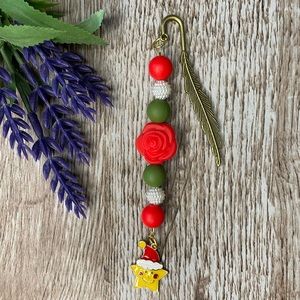 Bookmark Christmas Handcrafted Artisan Beaded Metal Journal Gifts Read Book